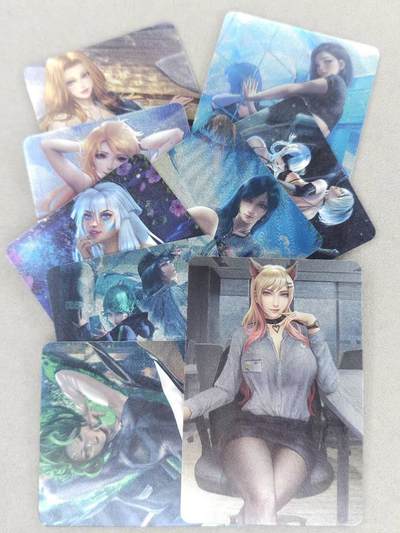 龙虎卡牌第六三场 （无佣金，周六结拍，欢迎送拍） - 粗闪9张 宁缺卡牌 acg美女