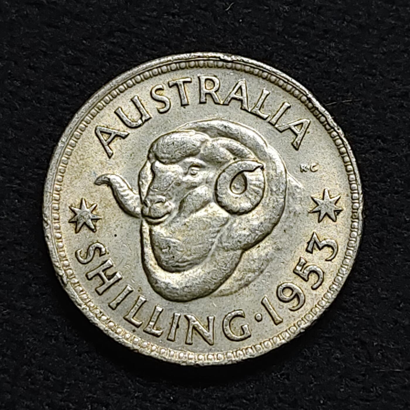 【全场包邮】纯粹捡漏拍476场（免费代拍第13场）调整中 澳大利亚1953年女王1先令银币