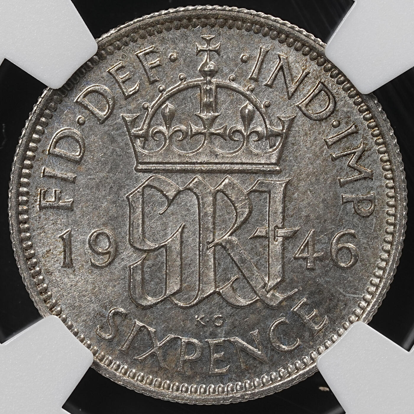 修遠堂世界钱币第九十三期 NGC评级 英国6便士银币两枚