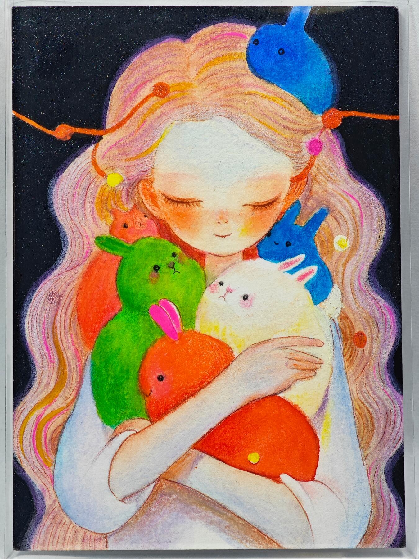 白泽拍卖卡牌手绘专场第28期（细雨生寒、寻梅闻香） 2025 任逍遥手绘卡 玩偶  程程亲签