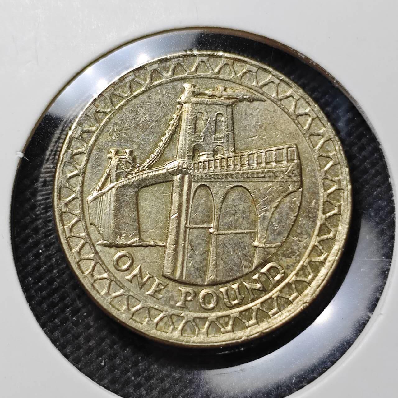 KK钱币收藏小铺  第370场  2月预留时间 周末发货  英国1镑 桥