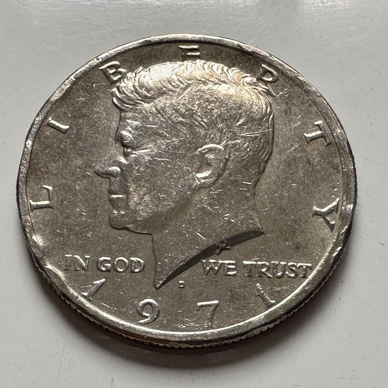 🌹外币初藏🌹🐯2025年第127场  每周二四六晚8️⃣点 接代拍 美国1971年半美元