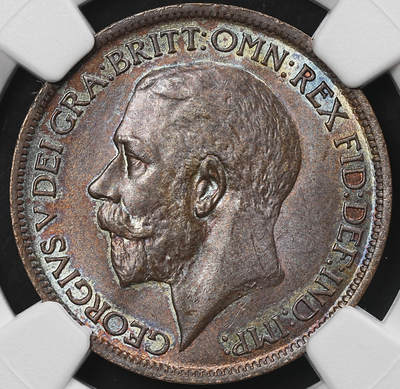 修遠堂世界钱币第九十三期 - NGC MS64BN 1919年英国1/2便士铜币