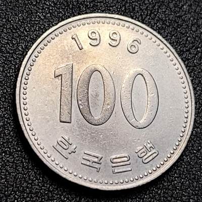 泉币菌-第128附加场-精品福利场（本场拍品多，请提前出价） - 韩国100硬币民族英雄李舜臣24mm1996年