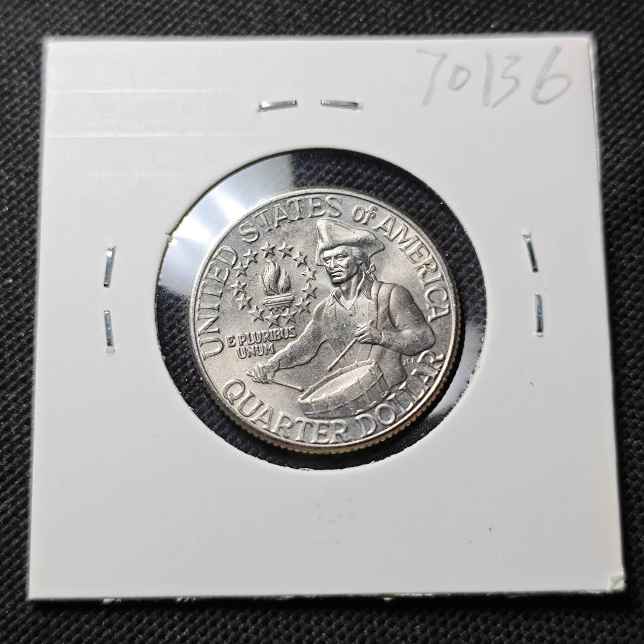 KK钱币收藏小铺  第370场  2月预留时间 周末发货  1976美国25分纪念币 好品