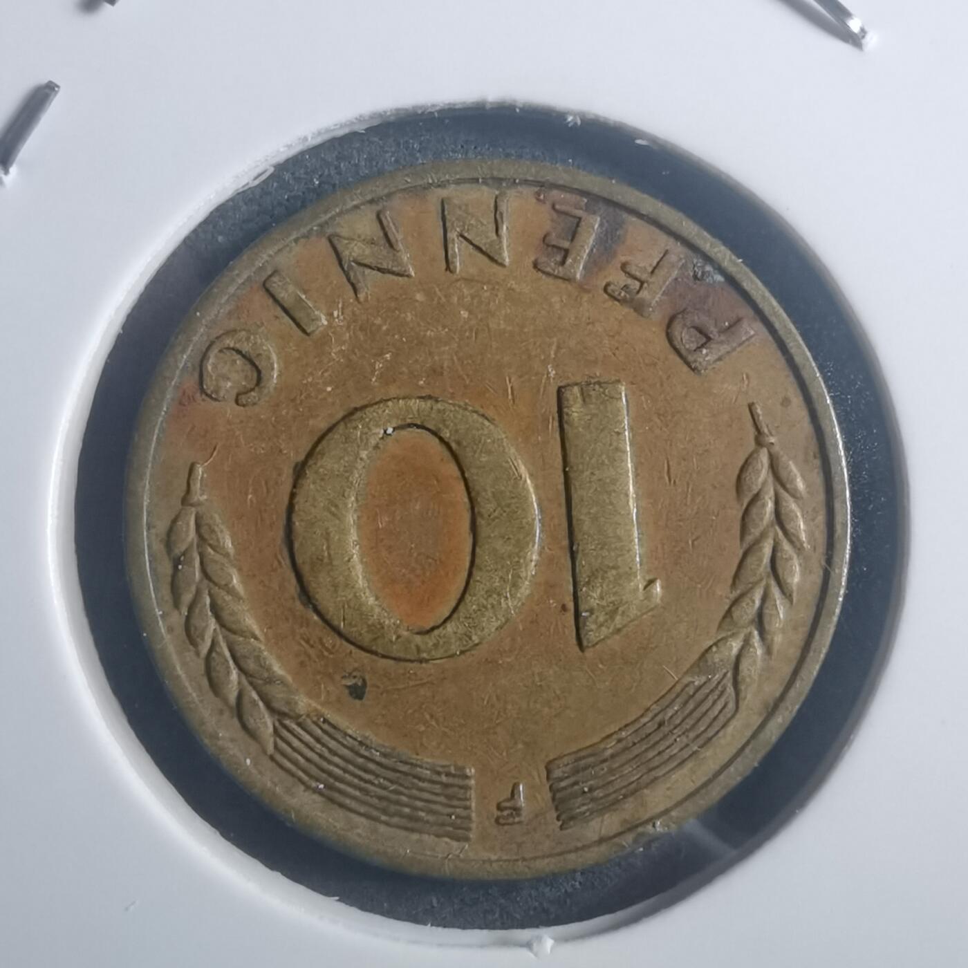 沼泽如烟--第903场 德国1949年10芬尼银行版