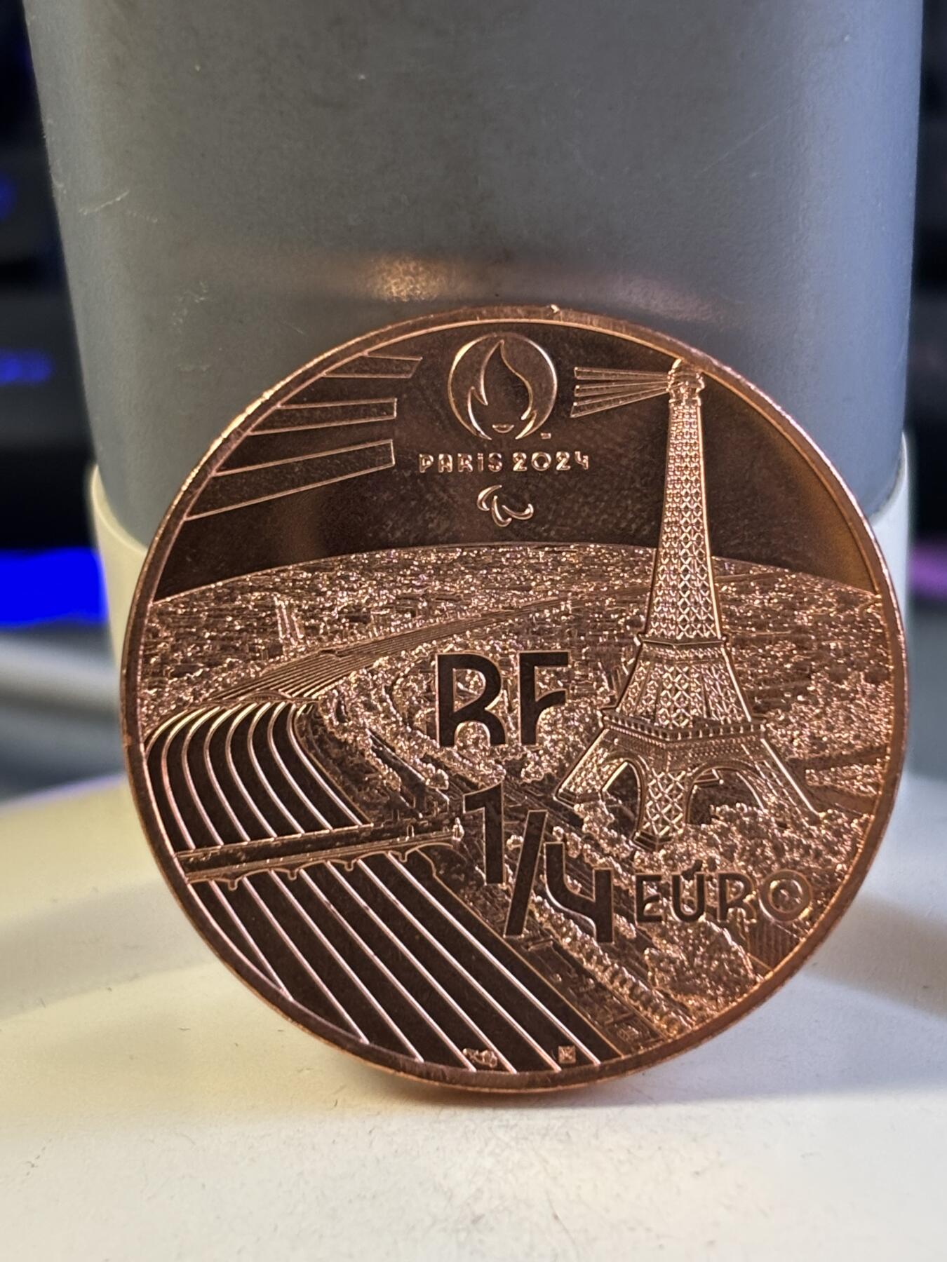 第181期拍卖 法国2021年2024奥运项目轮椅网球纪念铜币