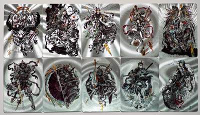 白泽拍卖卡牌手绘专场第28期（细雨生寒、寻梅闻香） - 2023 启读文化 封神 10张 姜子牙沈鑫亲签  粗闪 卡夹封装