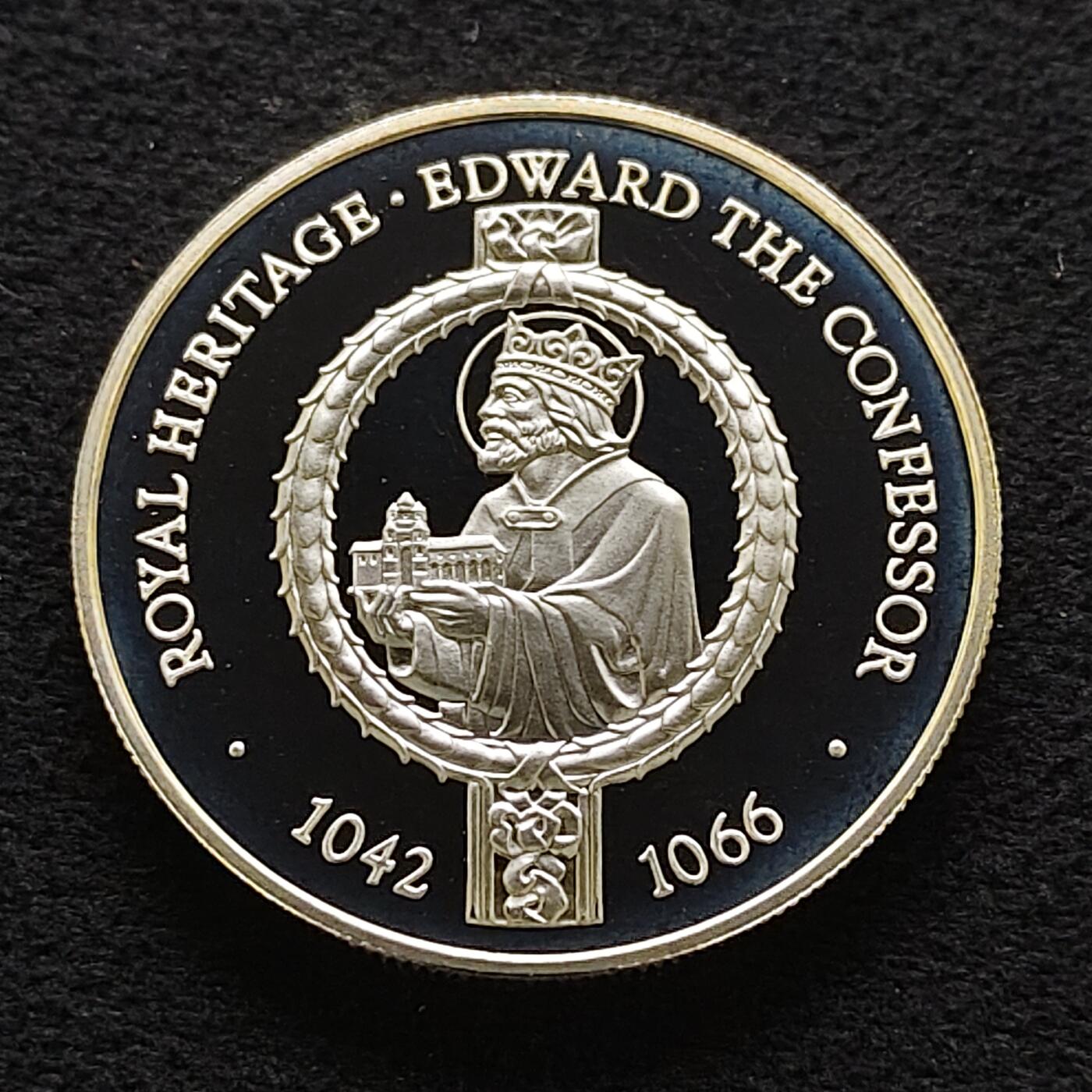 【全场包邮】纯粹捡漏拍477场（免费代拍第14场）调整中 福克兰群岛1996年2镑皇室家族系列忏悔者爱德华精制克朗型纪念银币