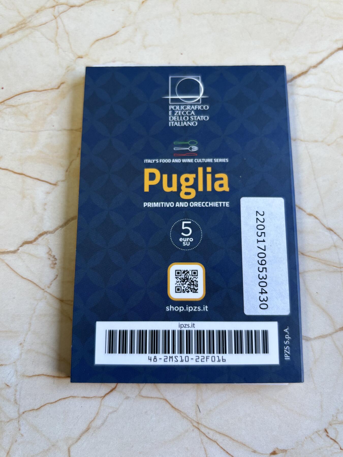 第181期拍卖 意大利2022年饮食文化奥利切特猫耳朵面彩色纪念币