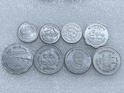 第一海外回流一元起拍收藏 散集专场  第265期 - 孟加拉不同版本硬币 8枚