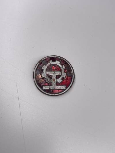 新时代收藏徽章红藏拍卖(第二十八场)  徽章纸品证书杂项 - 50年代国营郑州纺织机械厂证章 推测和铁路有关 下面是工字钢的形状