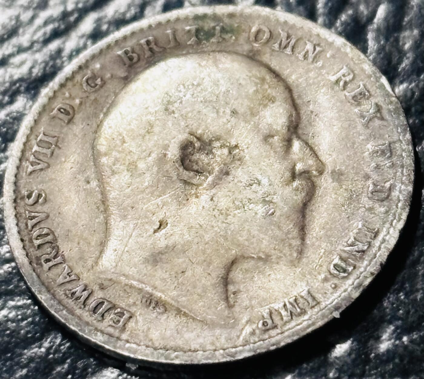 文馨钱币收藏第 281 场，【 长期接收代拍品】银元，银币，套币，纸币专场（本场截拍后休息三天，19 号发货） 1907 年英国爱德华七世 3 便士银币，第二版 925 高银