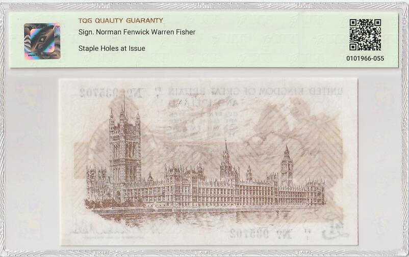 2025十一月第四期，总202期 英国1923版1镑TQG53分，爱尔兰独立前早期“大不列颠及爱尔兰联合王国”抬头，乔治五世国王和威斯敏斯特宫