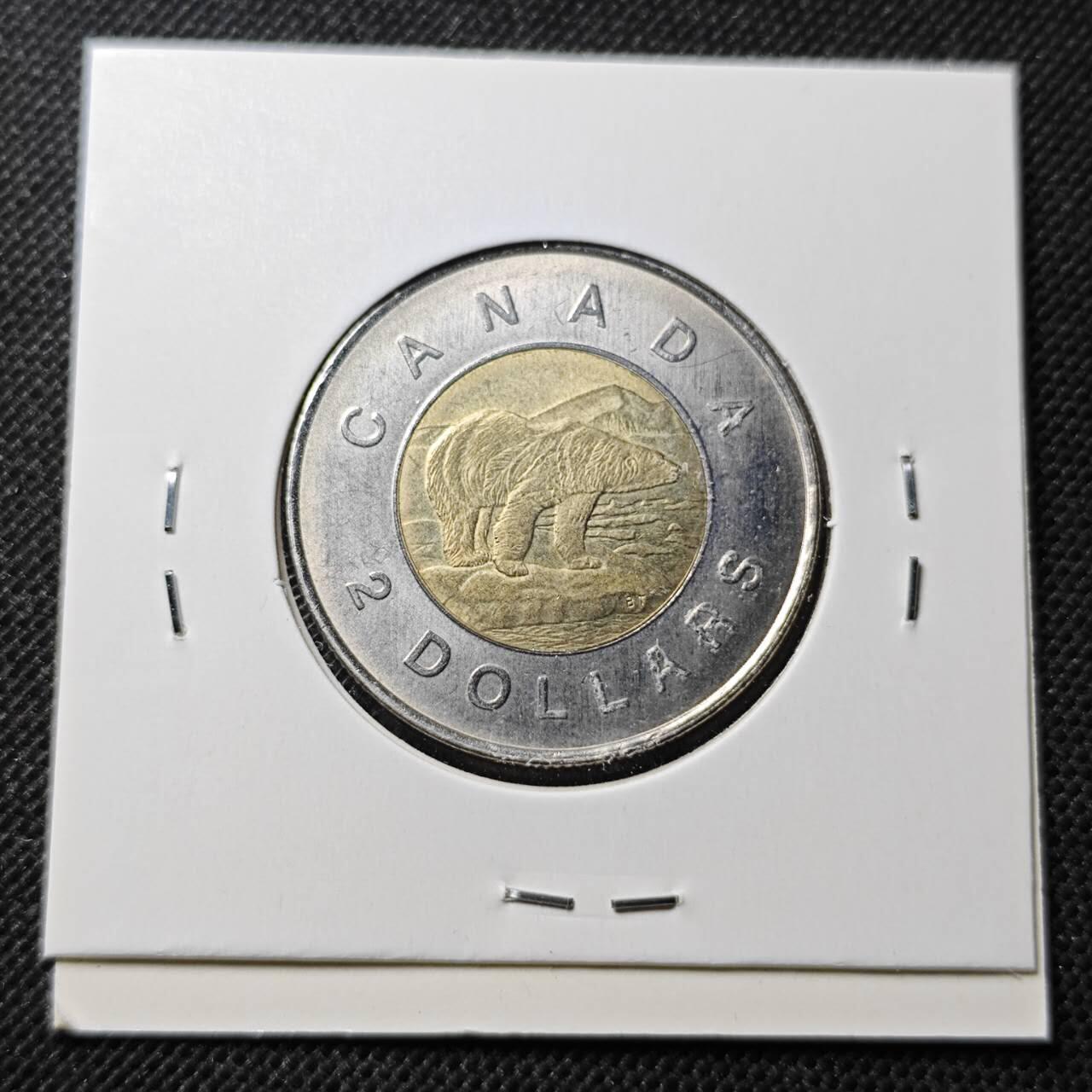 KK钱币收藏小铺  第370场  2月预留时间 周末发货  加拿大2元