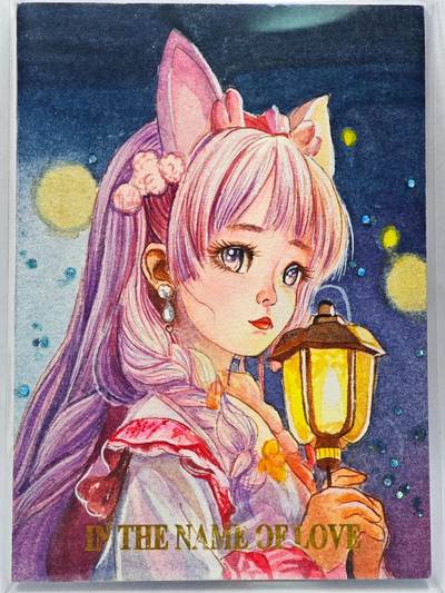 白泽拍卖卡牌手绘专场第28期（细雨生寒、寻梅闻香） - 2025 千手手绘卡 灯  青鸢亲签