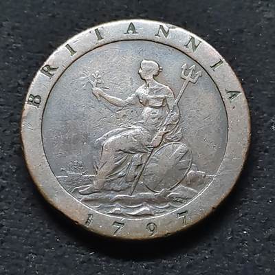 【全场包邮】纯粹捡漏拍476场（免费代拍第13场）调整中 - 英国1797年乔治三世1便士厚重大铜币