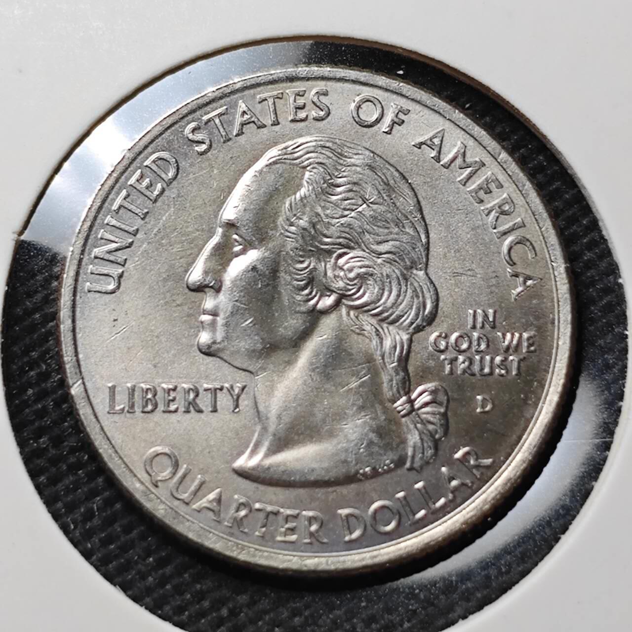 KK钱币收藏小铺  第370场  2月预留时间 周末发货  美国25分纪念币 好品