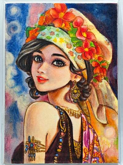 白泽拍卖卡牌手绘专场第28期（细雨生寒、寻梅闻香） - 2025 匠魂轩手绘卡 回眸  云起亲签