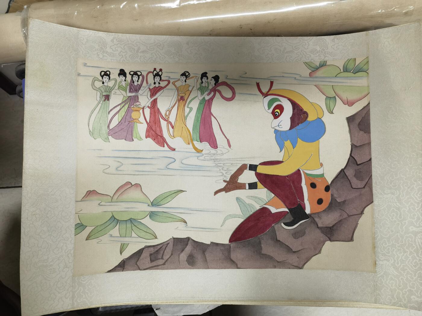 齐天大圣孙悟空西游记彩色画稿动漫手绘作品一套12幅四开大小