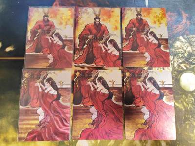 阳大大卡牌拍卖第82期（持续收拍品，周五晚上九点截拍，进群福利早知道） - 卡德曼 张建东三国 吕布貂蝉（2张粗闪+4张镜面）