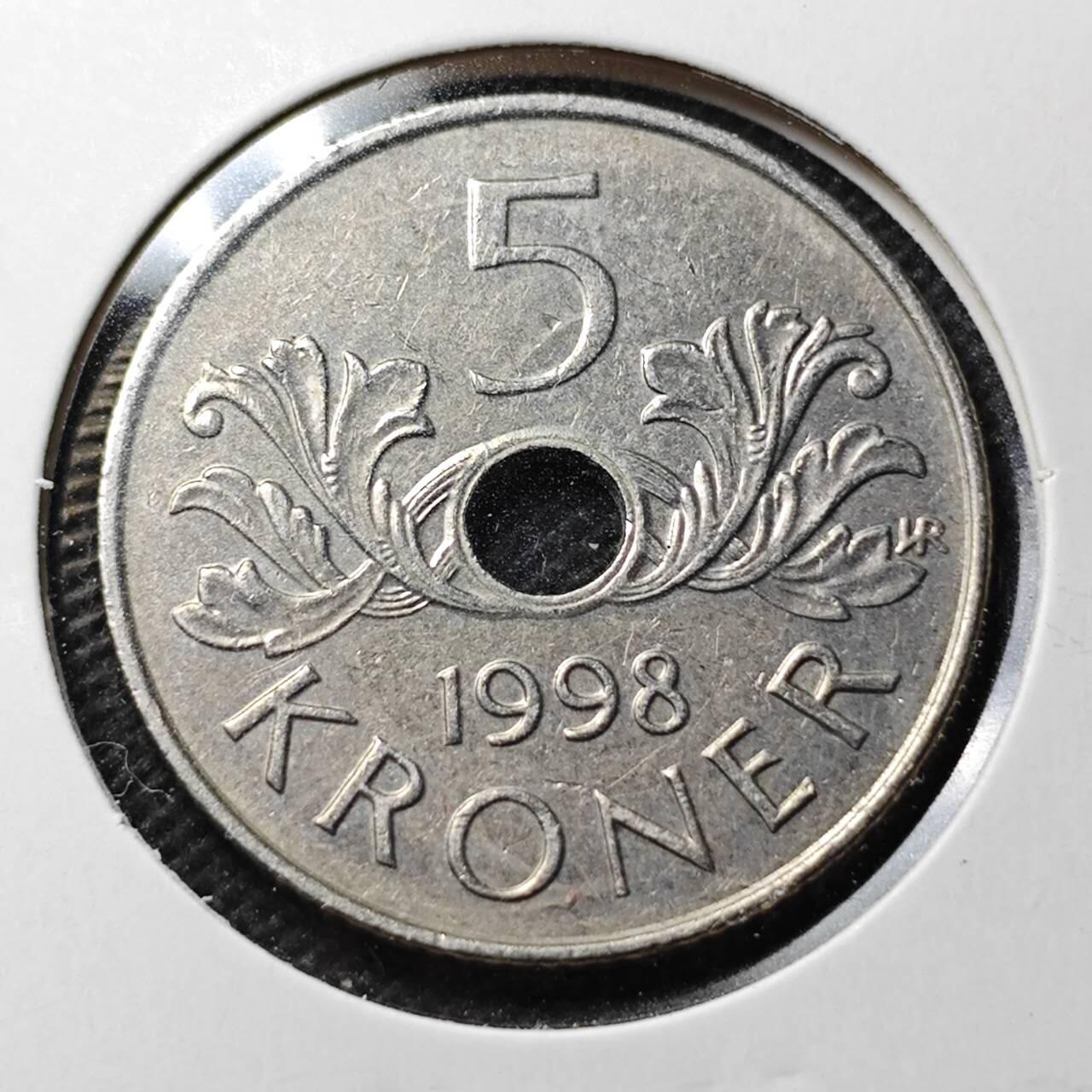 KK钱币收藏小铺  第369场  2月预留时间 周末发货  挪威5克朗