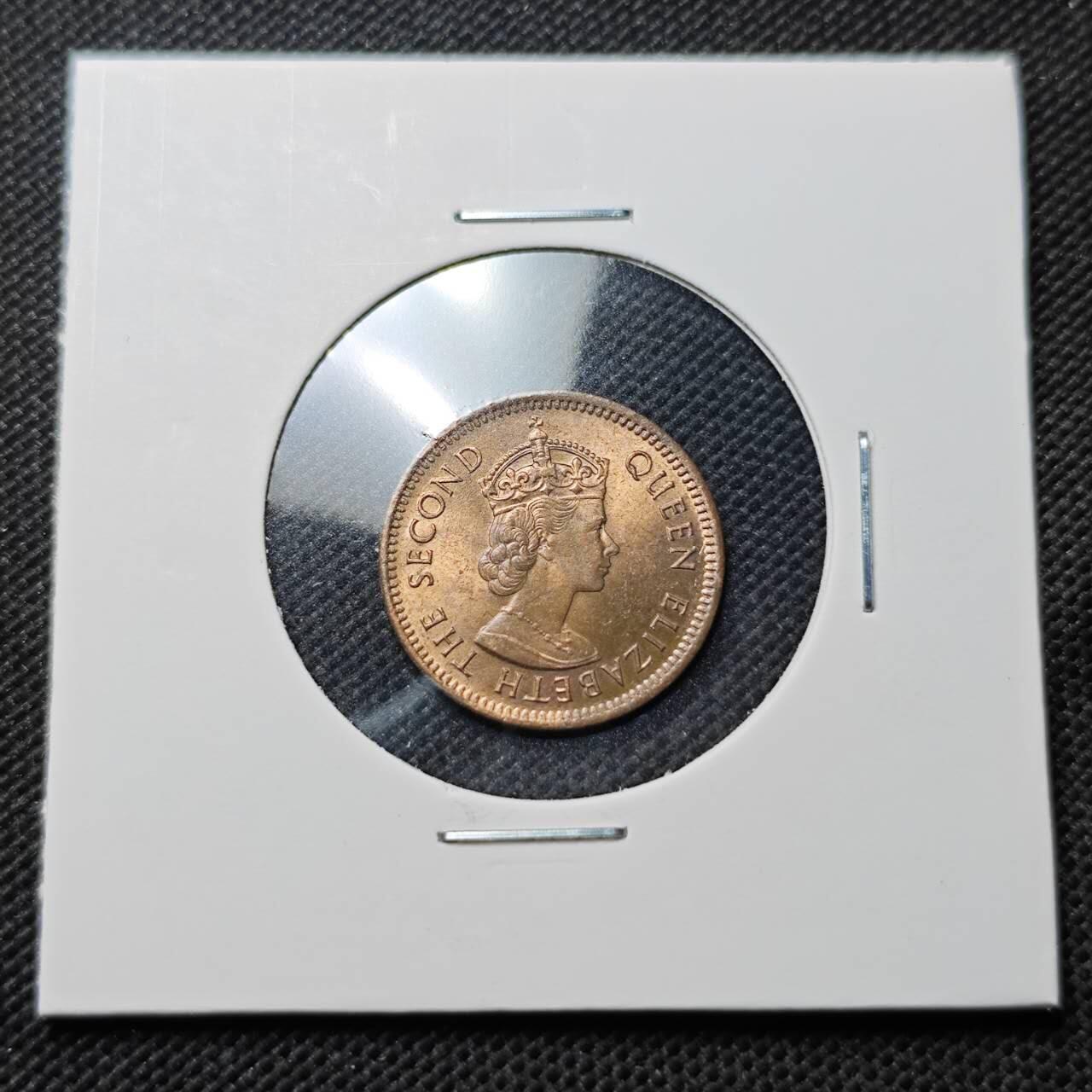 KK钱币收藏小铺  第370场  2月预留时间 周末发货  1969英属毛里求斯1分铜币 好品