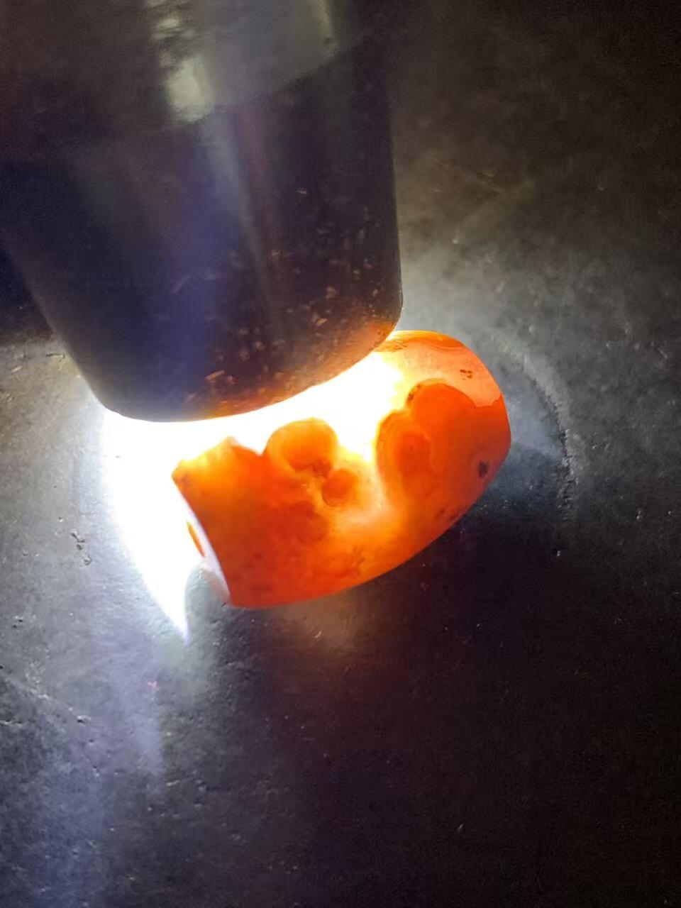 放福利！冰飘战国红玛瑙通货桶珠一个