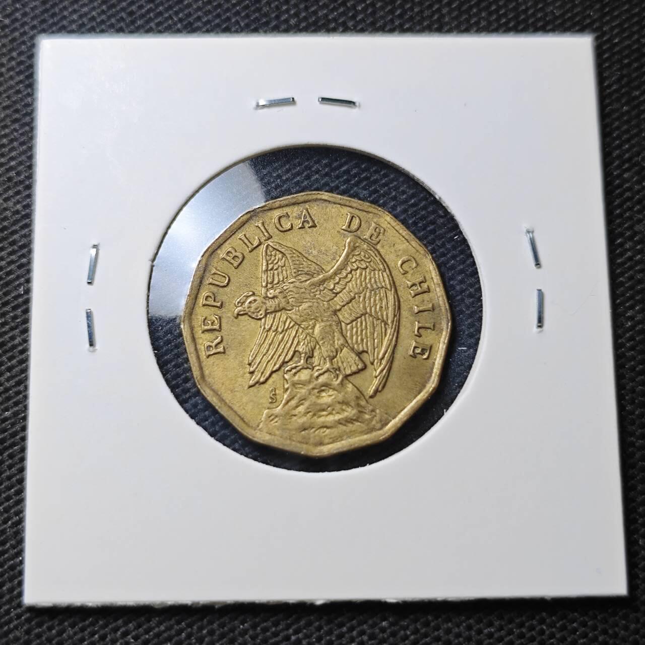 KK钱币收藏小铺  第370场  2月预留时间 周末发货  1975智利10分铜币 铜版不多见