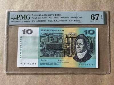 【礼羽收藏】🌏世界钱币拍卖第111期 - 澳大利亚 1985年10元 PMG67PQ 无47号码