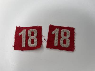 新时代收藏徽章红藏拍卖(第二十八场)  徽章纸品证书杂项 - 二战美军18号肩章数字一对