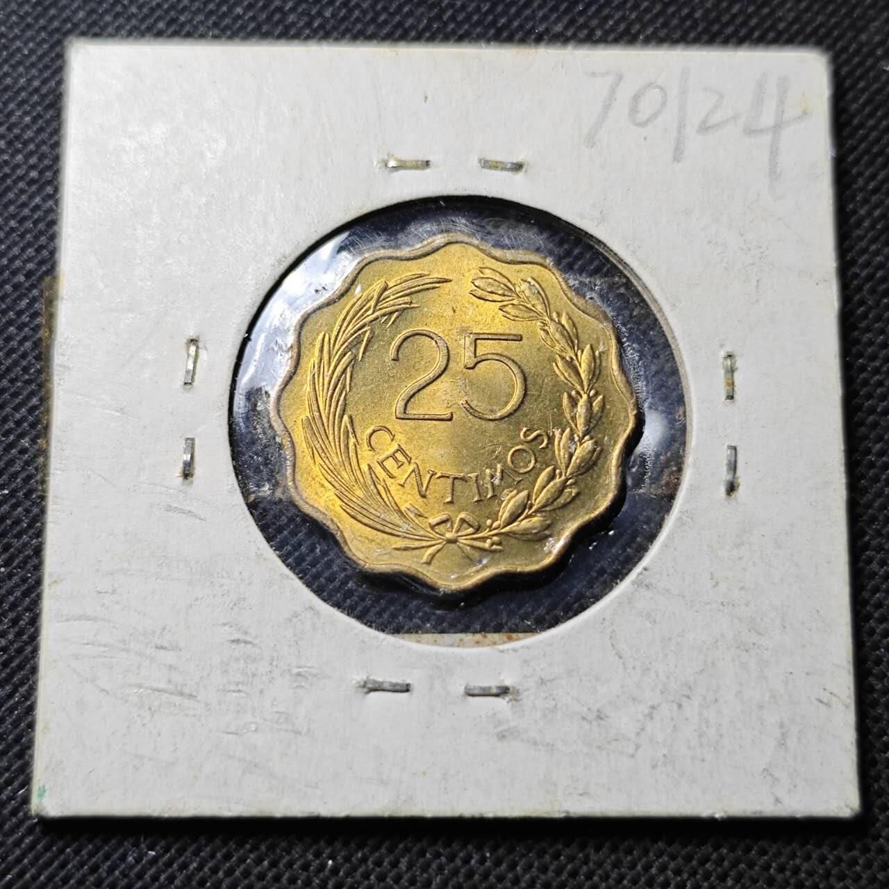 KK钱币收藏小铺  第370场  2月预留时间 周末发货  1953巴拉圭25分 拆卷品