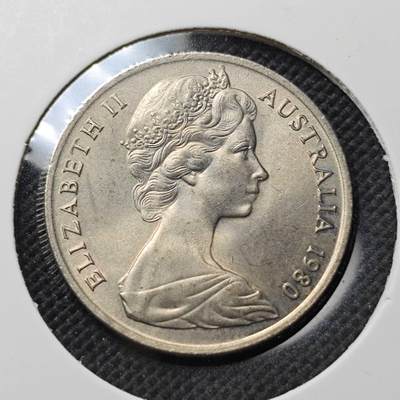 KK钱币收藏小铺  第370场  2月预留时间 周末发货 -  1980澳大利亚10分 好品