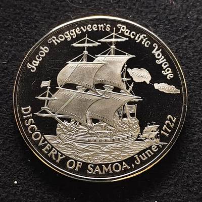 【全场包邮】纯粹捡漏拍476场（免费代拍第13场）调整中 - 【稀少】萨摩亚1972年1塔拉雅各布·罗格文发现萨摩亚250周年精制纪念币-量约3000