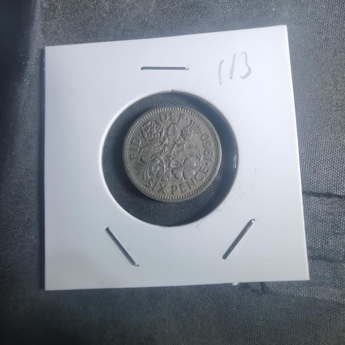 沼泽如烟--第900场 英国1960年六便士