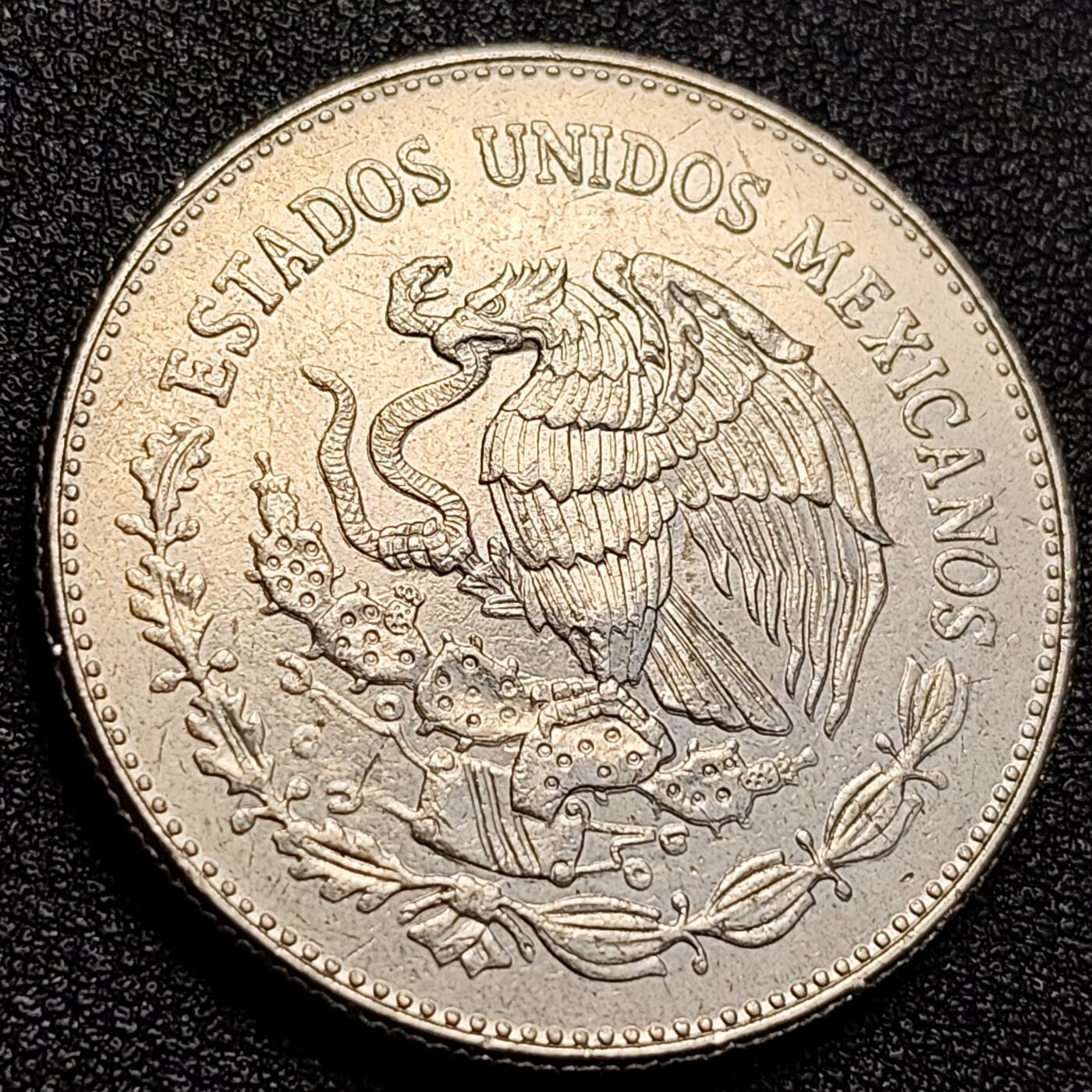 泉币菌-第129场-精品福利场（本场拍品多，请提前出价） 带光 墨西哥1983年 50比索硬币 阿兹特克女神 铜镍币 35mm