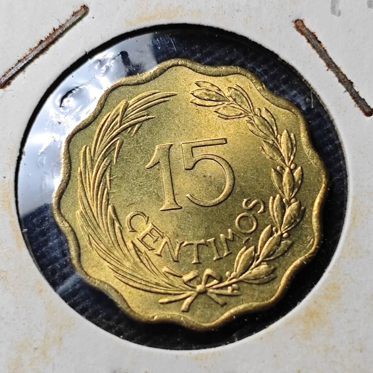 KK钱币收藏小铺  第369场  2月预留时间 周末发货  1953巴拉圭15分铜币 好品