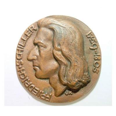 【艺术】德国艺术大章1805年 大哲学家席勒 高浮雕精制超大铜章 73MM 100克 - 【艺术】德国艺术大章1805年 大哲学家席勒 高浮雕精制超大铜章 73MM 100克