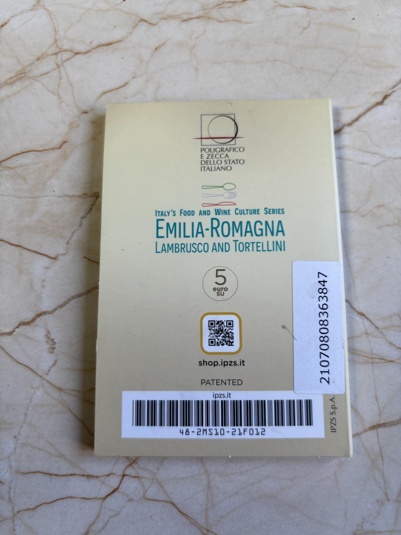 第181期拍卖 卡装意大利2021饮食文化系列2艾米利亚罗马涅纪念币