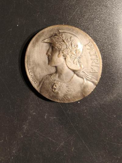 老王徽章第163期 13-15日三场连拍 16日统一发货  13、14日结束后可寄存 -  法国戎装玛丽安娜镀银大铜章    直径36mm.   重量20.1g