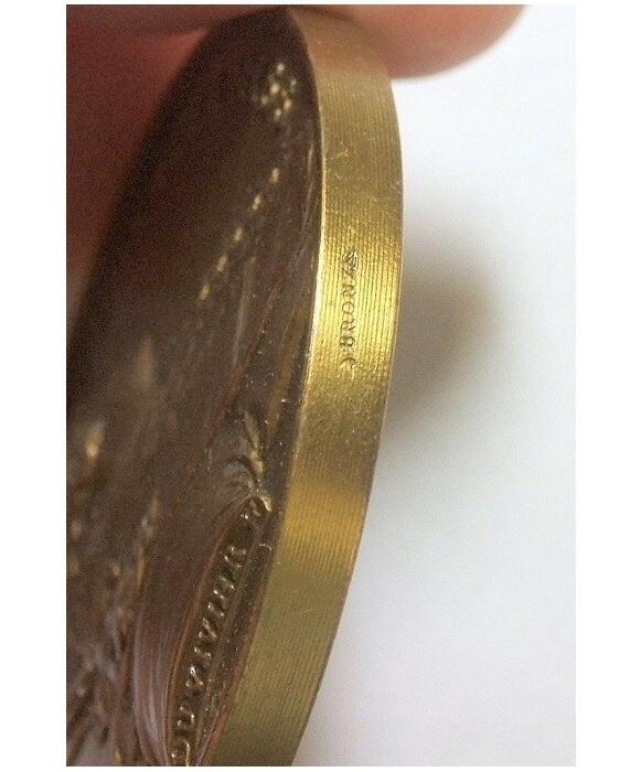 【艺术】法国艺术大章 纪念1734年路易十五法国神罗战争 高浮雕精制大铜章 42MM