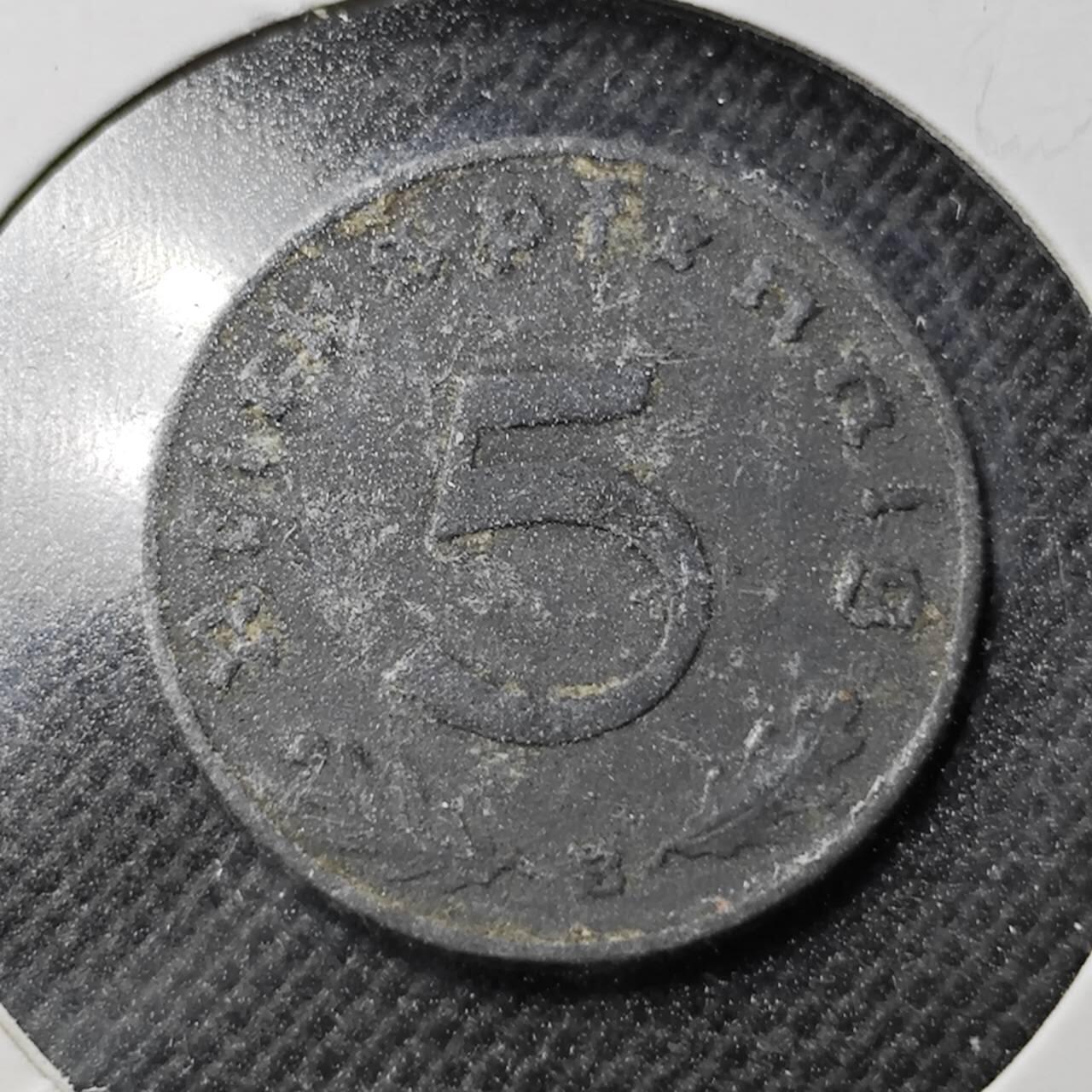 KK钱币收藏小铺  第370场  2月预留时间 周末发货 1941 德国5芬尼