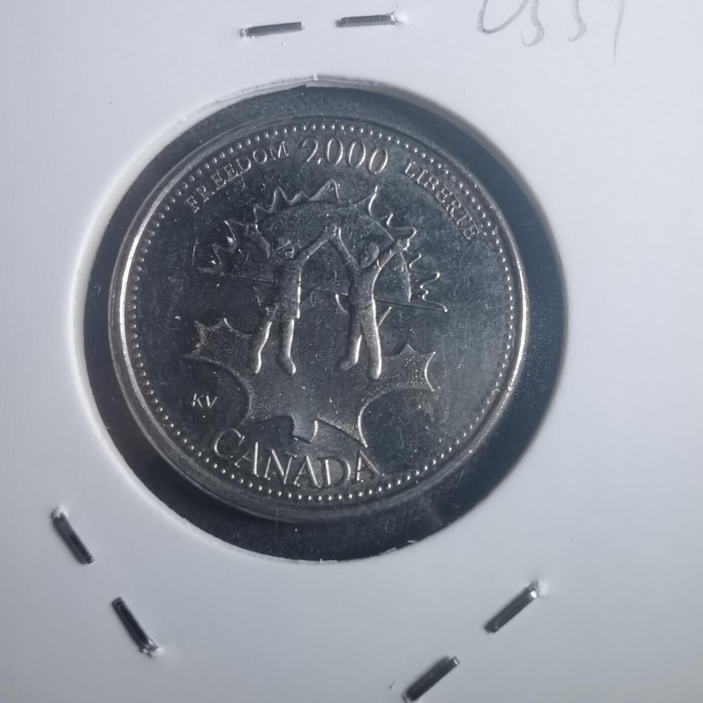 沼泽如烟--第903场 加拿大2000年25分纪念币
