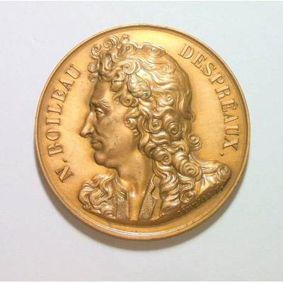 法国1817年 诗人布洛瓦高浮雕精制大铜章 40MM - 法国1817年 诗人布洛瓦高浮雕精制大铜章 40MM