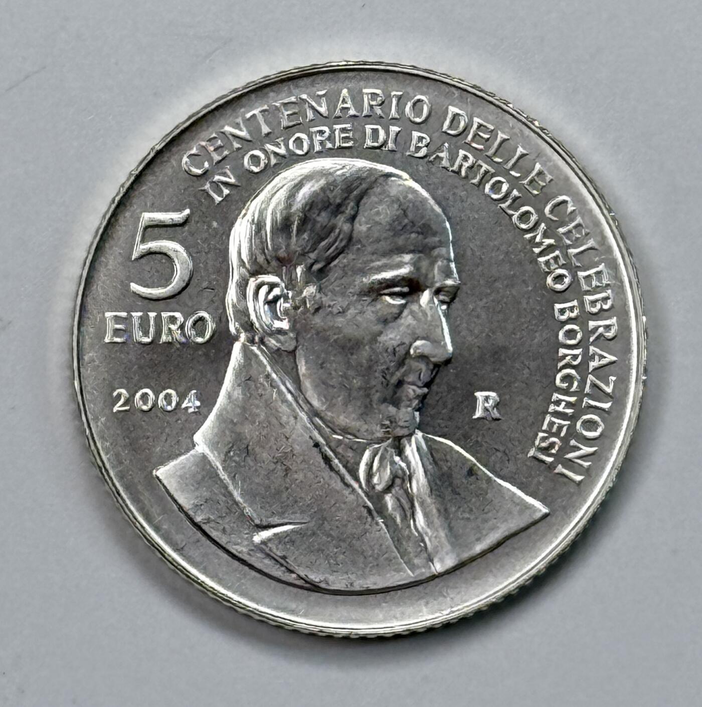 S&S Numismatic世界钱币-拍卖 第115期  圣马力诺2004年 巴尔托洛梅奥·博尔盖西 5欧元纪念银币 18克925银