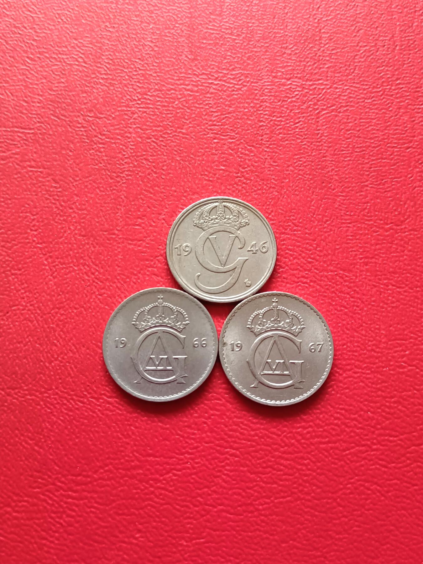 【云涧收藏】第七十九场 瑞典25欧尔3枚