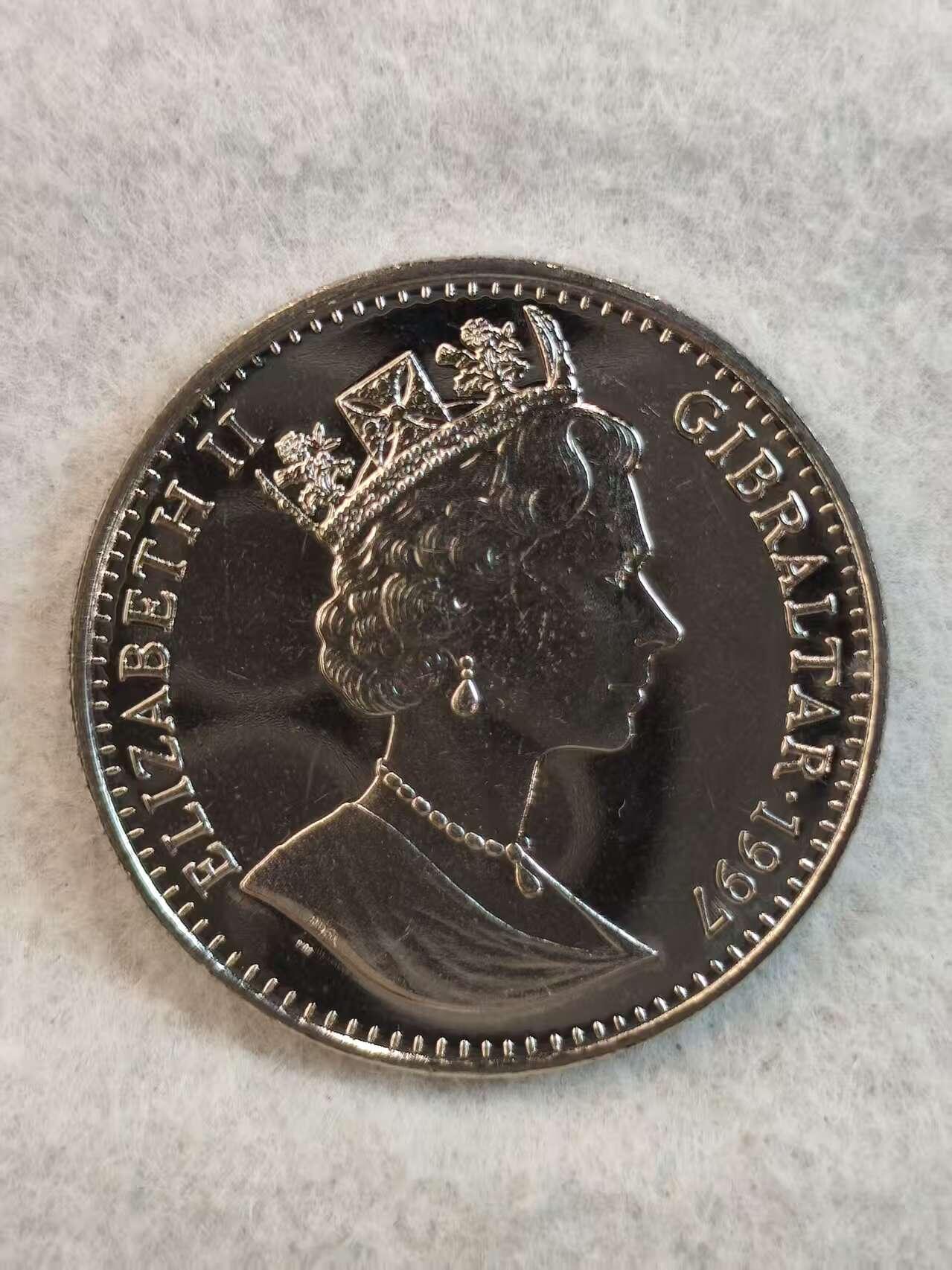 G&W世界散币，银币处理专场（第36场） 直布罗陀1997年1克朗  约克夏梗犬