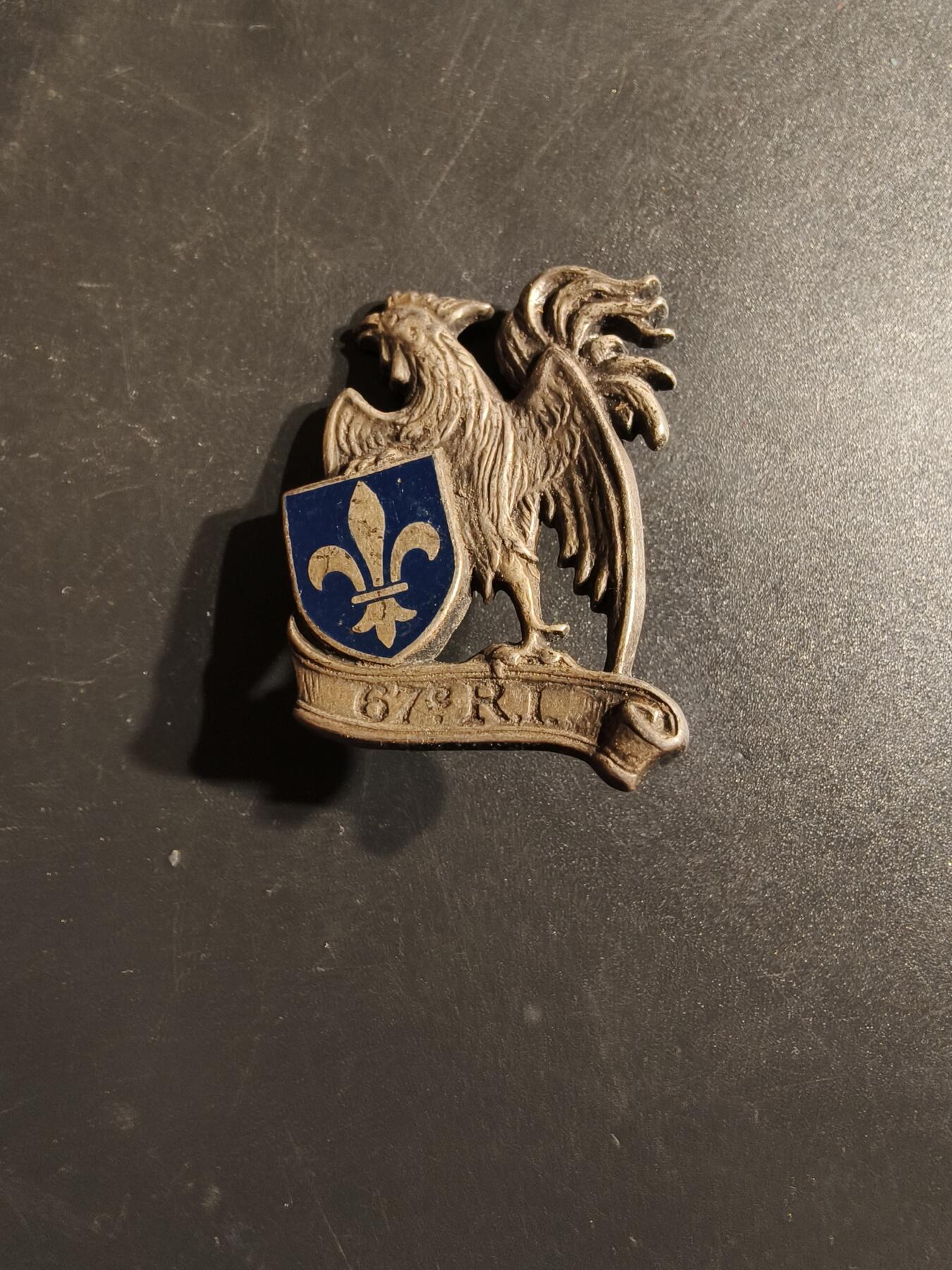 老王徽章第163期 13-15日三场连拍 16日统一发货  13、14日结束后可寄存 法国第67步兵团证章 