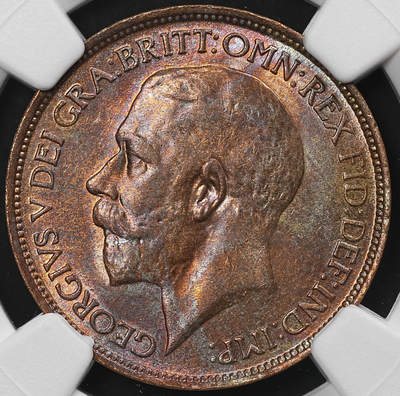 修遠堂世界钱币第九十三期 - NGC MS64BN 1913年英国1/2便士铜币