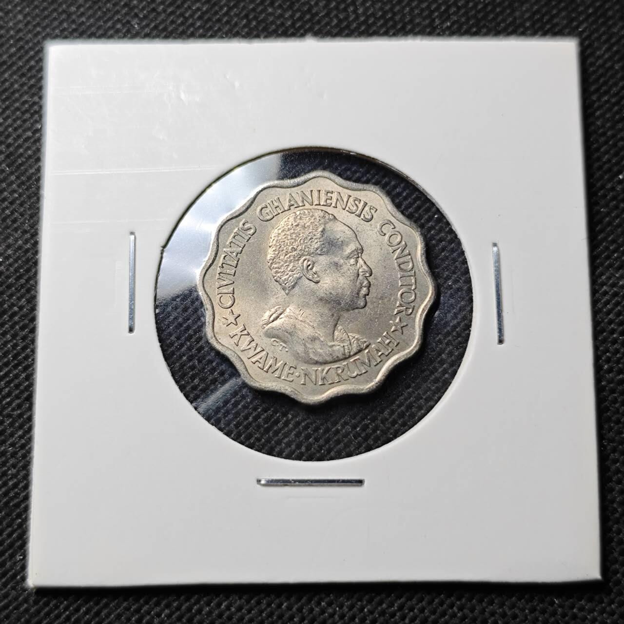 KK钱币收藏小铺  第370场  2月预留时间 周末发货  1965加纳5比塞瓦 好品